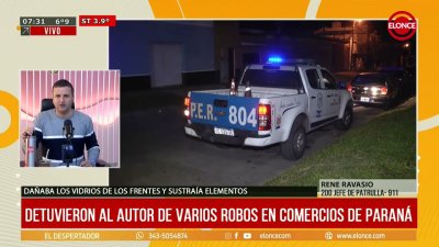 Detuvieron al autor de varios robos en comercios de Paran&aacute;